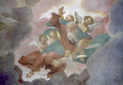 God Lifted by Angels, 1525 by Lorenzo Lotto
